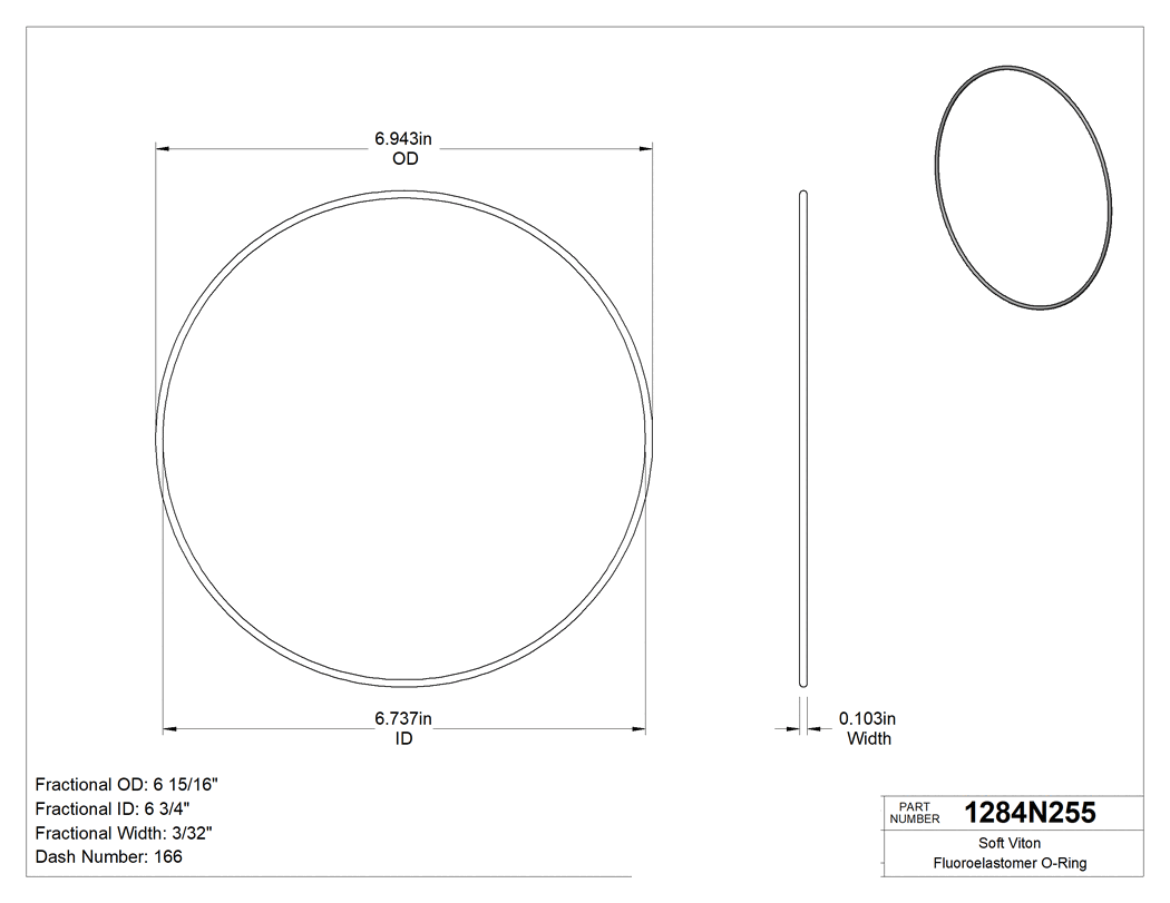 Technical drawing - 1284N255
